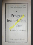 Program jezdeckého dne v neděli 11. září 1938 - náhled