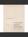 O českém baroku slovesném - náhled