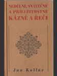 Nedělní, sváteční a příležitostné kázně a řeči - náhled