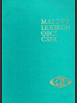 Mapový lexikon obcí ČSSR - náhled