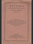 Ročenka Kruhu pro pěstování dějin umění za rok 1923 - náhled