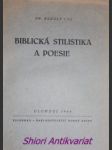 Biblická stilistika a poesie - col rudolf - náhled