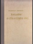 Balada o ztraceném snu - náhled