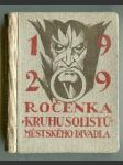 Ročenka Kruhu Solistů Městského divadla 1929 - náhled
