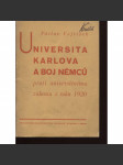 Universita Karlova a boj Němců proti universitnímu zákonu z roku 1920 - náhled
