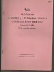 Protokol mimořádné plenární schůze ústřední rady odborů - náhled