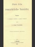 Stará doba romantického básnictví - náhled