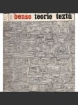 Teorie textů [Bense, překlad Grogerová a Hiršal] - náhled