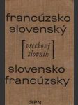 Francúzsko - slovenský Slovensko - francúzsky vreckový slovník - náhled