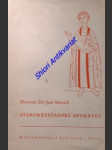 Starokřesťanské apokryfy - merell jan - náhled