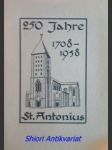 Festschrift zum 250jährigen jubiläum der Pfarrkirche St. Antonius in Wuppertal-Barmen 1708 - 1958 - náhled