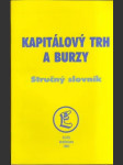 Kapitálový trh a burzy stručný slovník - náhled