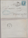 Celistvost skládaný dopis Francie 1868? - náhled