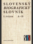 Slovenský biografický slovník I. zväzok (veľký formát) - náhled