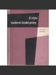O stylu moderní české prózy - náhled