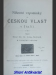 Některé vzpomínky na českou vlast v italii - kolísek alois - náhled