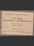 Prvá sbírka slovenských a slováckých písní - náhled
