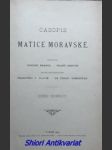 Časopis matice moravské - ročník 17 - kolektiv autorů - náhled