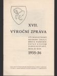 XVII. výroční zpráva Východočeské hudební školy města Pardubic - Školní rok 1935 - 36 - náhled