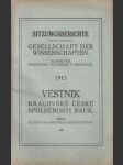 Věstník královské české společnosti nauk; ročník 1912 - náhled