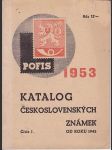 Katalog československých známek od roku 1945 -číslo 1  / pofis  1953 / - náhled