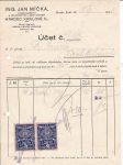 Firemní účet firmy jan míčka komisionářství a velkoobchod jižním ovocem hradec králové ze dne 20.12 1928 - náhled