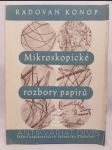 Mikroskopické rozbory papírů - náhled