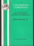 Zoologia Nr. 31 Universitas Comeniana - náhled