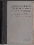 Československé trestní zákony - platné v zemích české a moravskoslezské - náhled