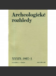 Archeologické rozhledy, roč. XXXIX - 1987, sešit 1 - náhled