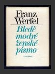 Bledě modré ženské písmo - náhled