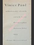 VINICE PÁNĚ - Náboženský věstník - ročník VI. - Kolektiv autorů - náhled