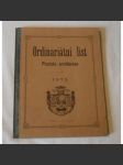 Ordinariátní list na rok 1873 - náhled