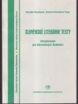 Slovenské literárne texty - náhled