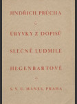 Úryvky z dopisů slečně Ludmile Hegenbartové - náhled