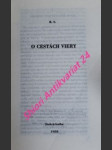 O CESTÁCH VIERY - R.S. ( Vl. jménem Ján Chryzostom Korec ) - náhled