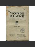 Le Monde slave, roč. 2, 1925, č. 1 [slavistika; časopis; Slované] - náhled