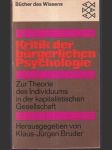 Kritik der bürgerlichen Psychologie - náhled