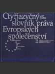 Čtyřjazyčný slovník práva Evropských společenství - náhled