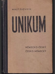Unikum malý slovník německo-český - náhled