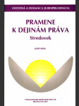 Pramene k dejinám práva - stredovek - náhled