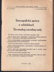 Stenografická správa o schôdzkach Slovenskej národnej rady - náhled