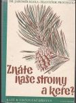 Znáte naše stromy a keře? klíč k určování dřevin se statí bohumila kavky o zahradních a parkových slozích - náhled