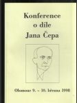 Konference o díle Jana Čepa - náhled