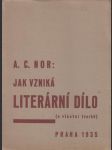 jak vzniká literární dílo (o vlastní tvorbě) - náhled