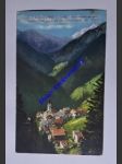 Pieve di Livinallongo ( 1475 m ) Buchenstein an der Dolomitenstrasse gegen die Marmolatá ( 3404 m. ) Tirol - náhled