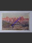 COMPTON Edward Harrison (1881-1960) - Schlernhaus des D. u. Oe. A.V., 2451 m, gegen den Rosengarten . Dolomiten , Tirol - náhled