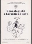 Genealogické a heraldické listy 1-4/1998 - náhled