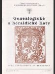 Genealogické a heraldické listy 1-4/1997 - náhled