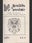 Heraldika a Genealogie 1-2/1987 - náhled